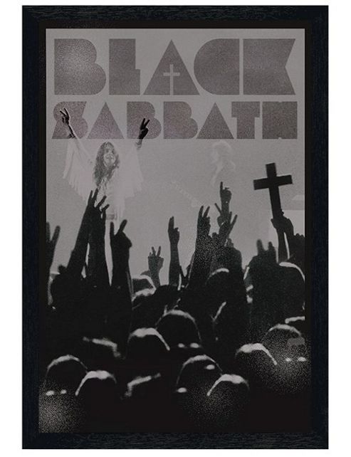 Image of Black Sabbath Black Wooden Framed Cross Poster