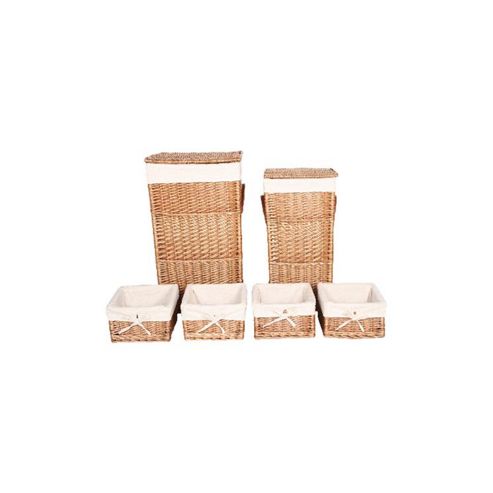 Image of Wicker Valley Square Laundry And Storage Basket (set Of 6)