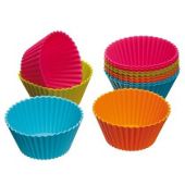 "Kitchen Craft Colourworks Silicone Cupcake Cases 7cm, Pack of Twelve, Acetate Boxed"