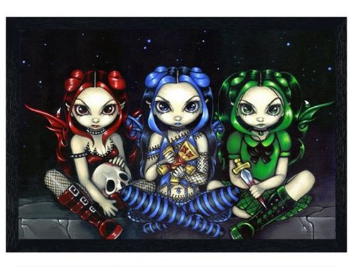 Image of Black Wooden Framed Wicked, Tricksy & False Poster