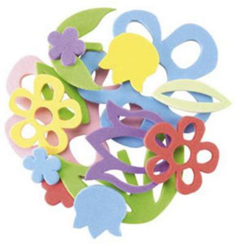 Image of Funky Foam S/a Pk Ast Flowers