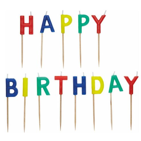 Image of Sweetly Does It Happy Birthday Cake Candles