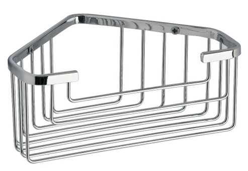 Image of Gedy Deep Corner Basket In Chrome