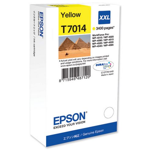Image of Epson T7014 Extra High Ink Cartridge - Yellow