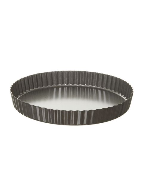 Image of Linea Coated Steel Flan Pan 23cm Fixed Base) In Grey