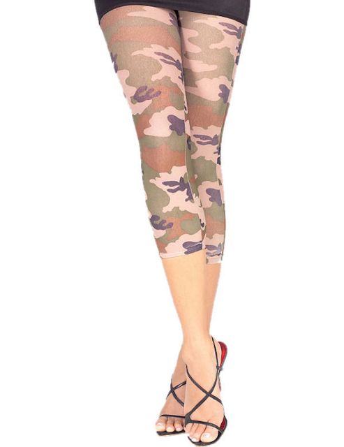 Image of Adult Camouflage Footless Tights