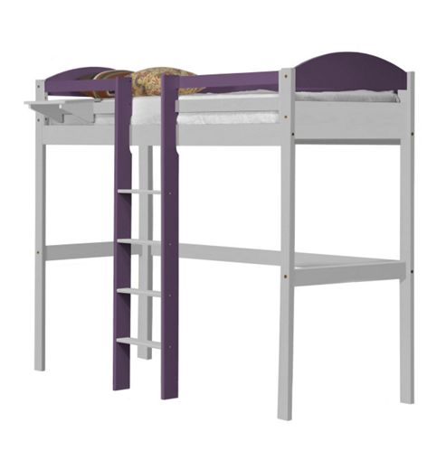 Image of Maximus High Sleeper Central Ladder White With Lilac Details