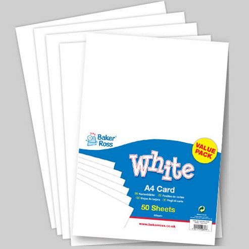 Image of A4 White Card (220gsm) (pack Of 50)