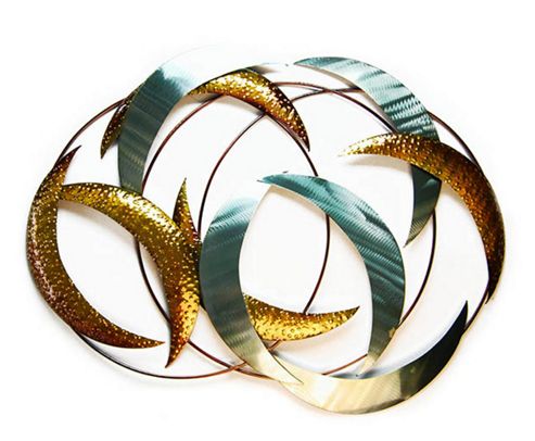 Image of Novus Imports Abstract Crescents Metal Wall Art