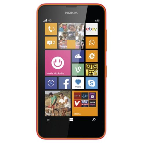 Image of Tesco Mobile Nokia Lumia 635 Orange