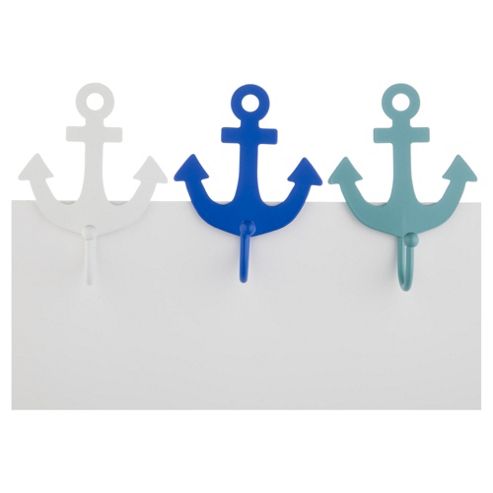 Image of Tesco Kids Anchor Door Hooks Set 3