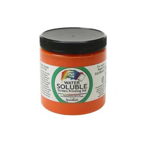 Image of Speedball Water Soluble Screen Printing Ink - Orange 236ml