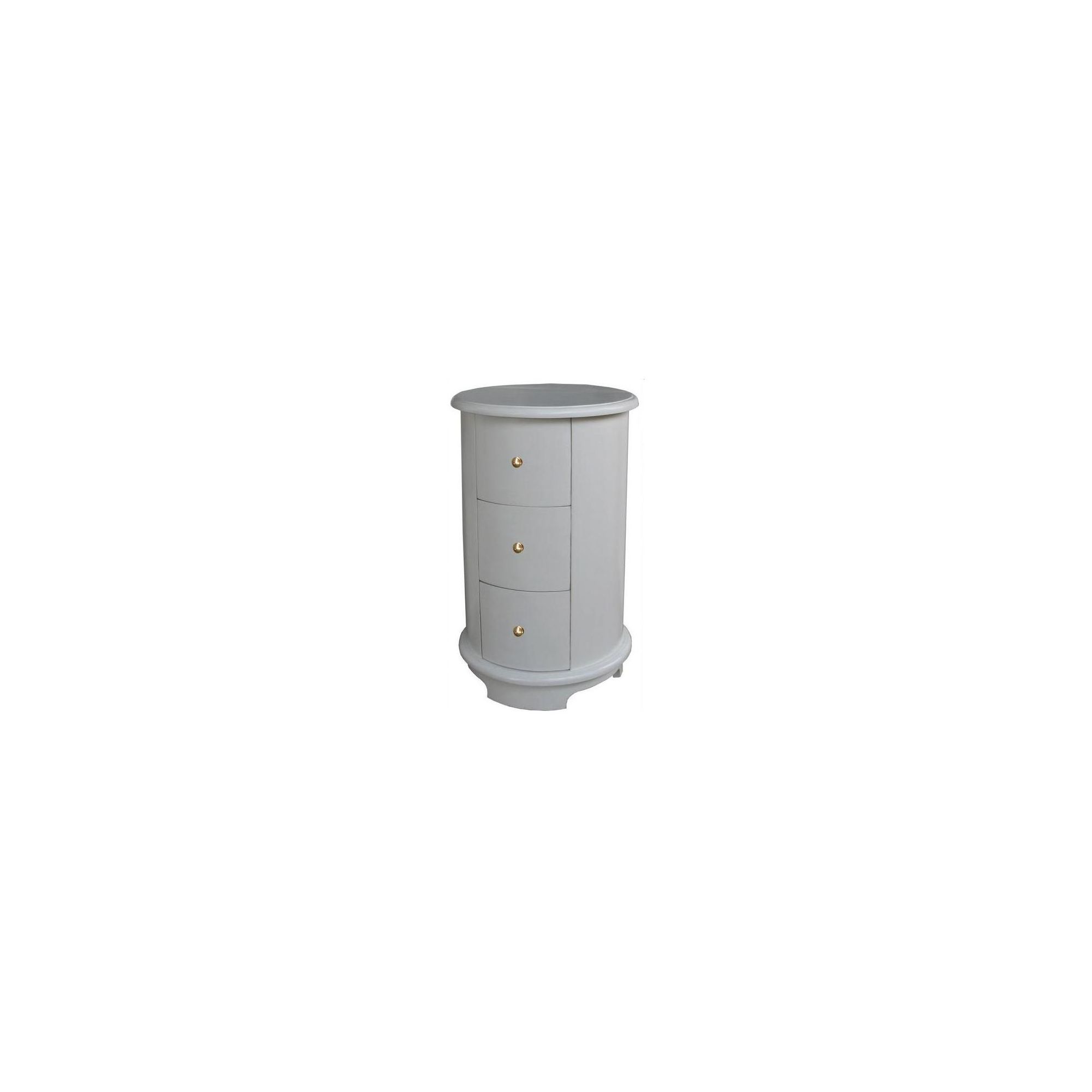 Lock stock and barrel Mahogany Round Bedside Table in Mahogany - Antique White at Tescos Direct