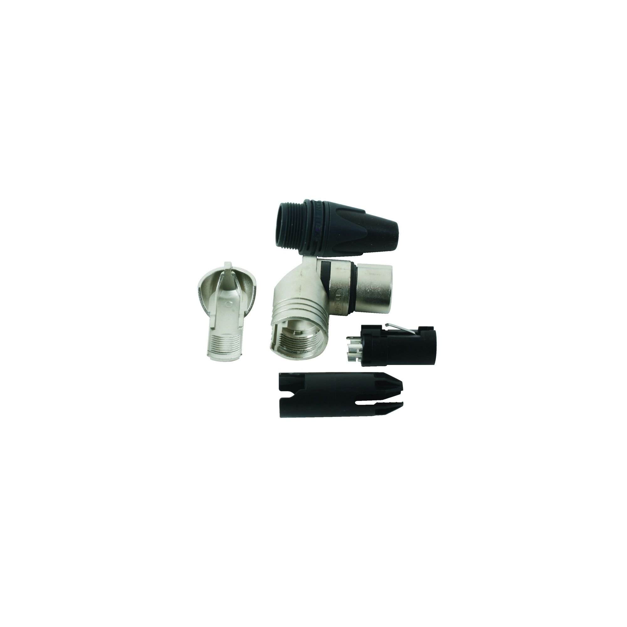 Right Angled XLR Female Silver