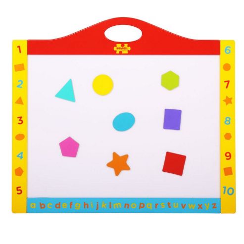 Image of Bigjigs Toys Bj380 Magnetic Dry Wipe Whiteboard And Blackboard With Shapes