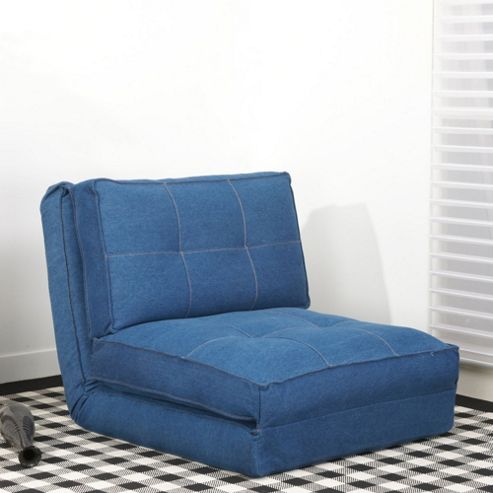 Image of Leader Lifestyle Leveson Denim Fabric Chair Bed