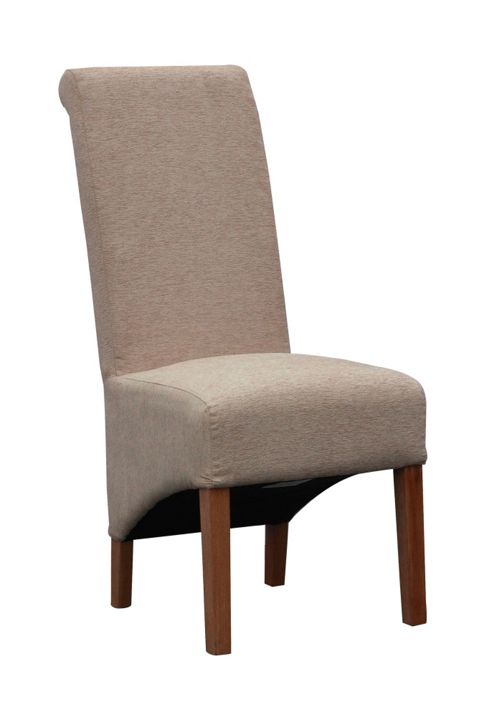 Image of Rustic Retreat Muirend Chenille Dining Chair (set Of 2) - Antique Beige