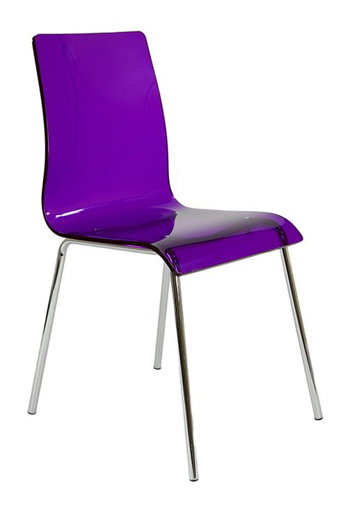 Image of Ava Purple Gel Acrylic Dining Chair