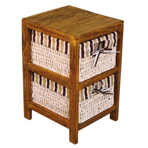 Image of Hansen Rattan Shelf Unit - Dark Wood