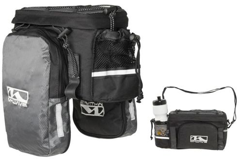 Image of M-wave Expandable Rack Bag In Black/grey