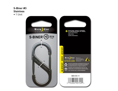 Image of Nite Ize S-biner Size 3 Silver Double Gated Carabiner