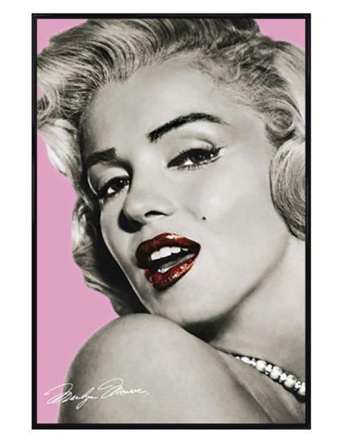 Image of Marilyn Monroe Gloss Black Framed Marilyn Looking Over Her Shoulder Poster