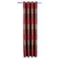 Tesco Stripe Taffetta Lined Eyelet Curtains W162xL229cm (64x90"), Red/Chocolate