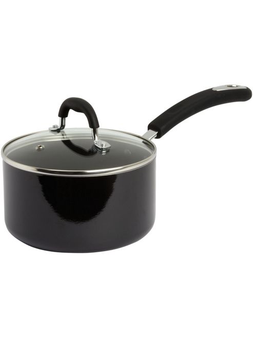 Image of Linea Aluminium Principle 18cm Saucepan In Black