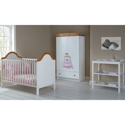 Image of Obaby B Is For Bear Double 3 Piece Room Set (white)