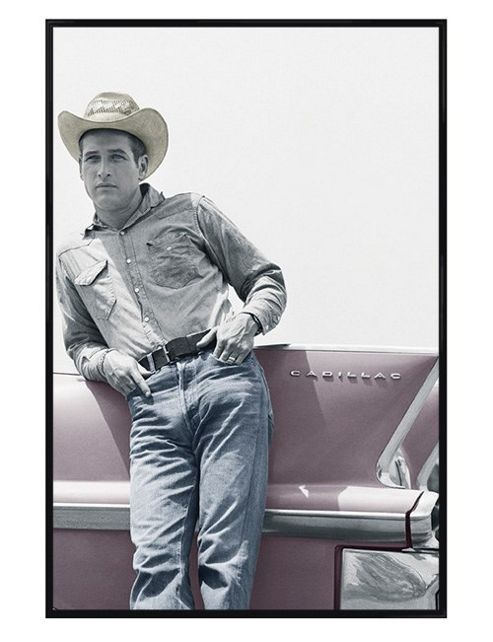 Image of Paul Newman Gloss Black Framed Blue Eyes Poster