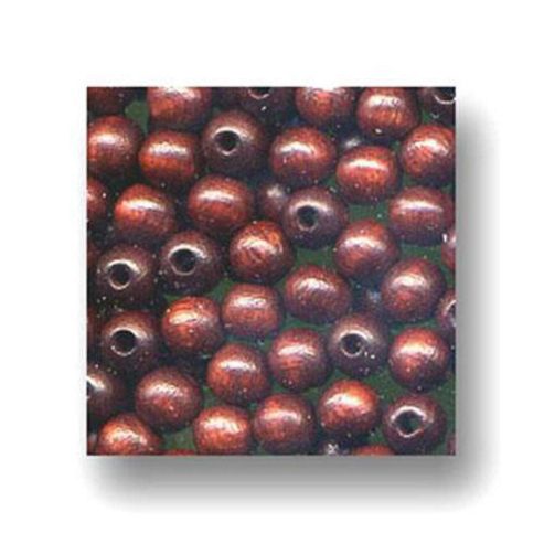 Image of Wood Beads Brown 6mm Round