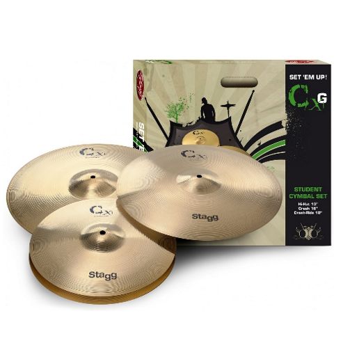 Image of Stagg Cxg-set Brass Starter Cymbal Set