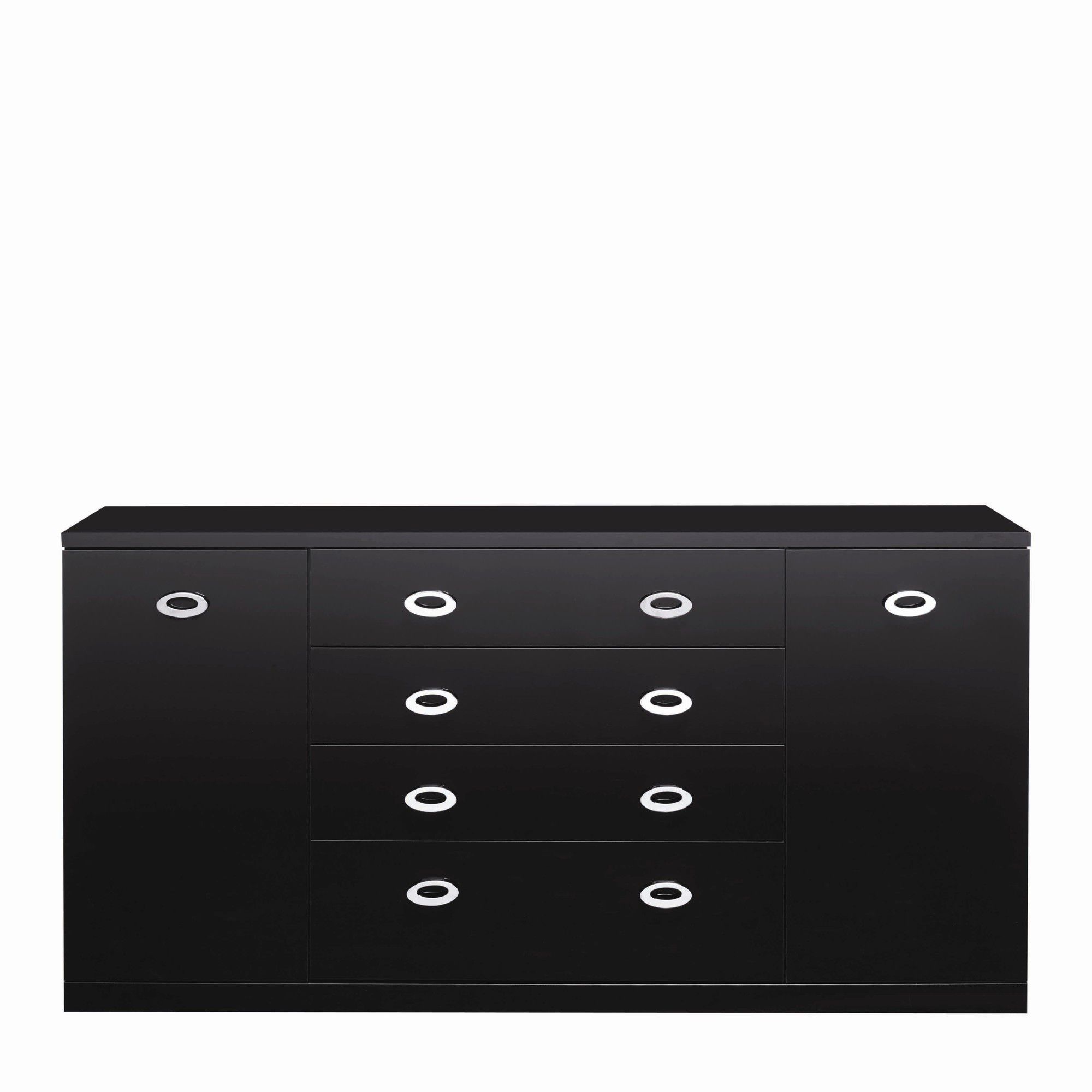 Caxton Manhattan Large 2 Door / 4 Drawer Sideboard in Black Gloss at Tesco Direct