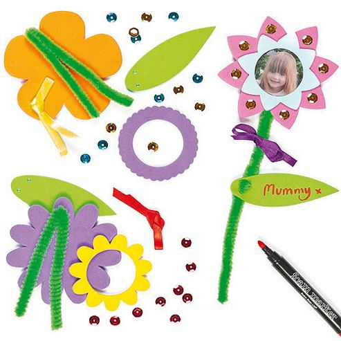 Image of Flower 3d Photo Frame Craft Kits (pack Of 4)