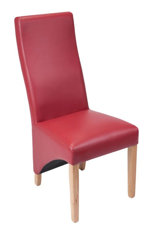 Image of Shankar Enterprises Modima Madras Oak Dining Chair (set Of 2) - Burgundy