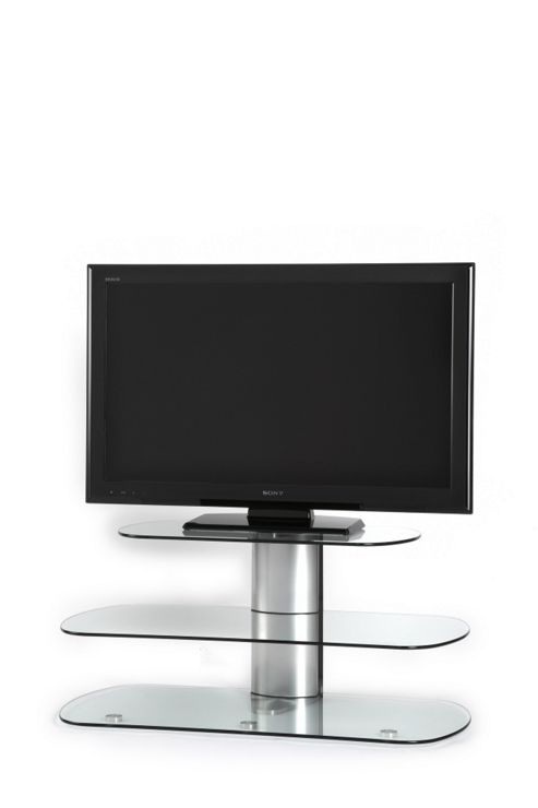 Image of Off The Wall Skyline Tv Stand - Silver