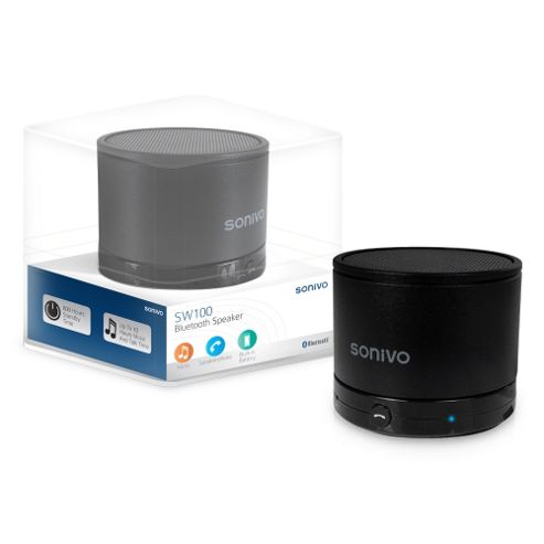 Image of Sonivo Soundwave Sw100 Rechargable Portable Bluetooth Speaker - Black