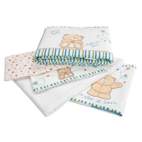 Image of Forever Friends Little Star Luxury Cot Bed Coverlet Bedding Bale