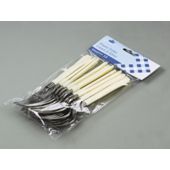 Essential Plf12Ch Plastic Forks Crm+Silver X12