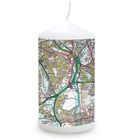 Image of Personalised Present Day Map Candle