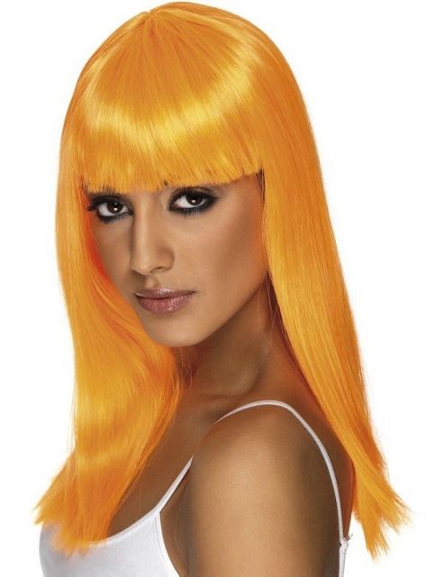 Image of Adult Glamourama Wig Neon Orange
