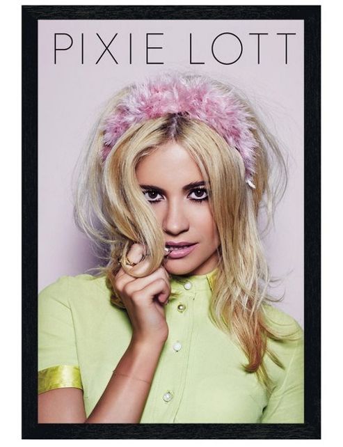 Image of Pixie Lott Black Wooden Framed Young Foolish Happy Poster