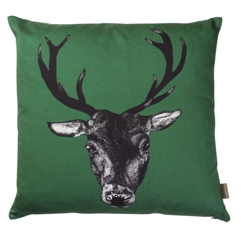 Image of Graduate Collection Stag Cushion - Green