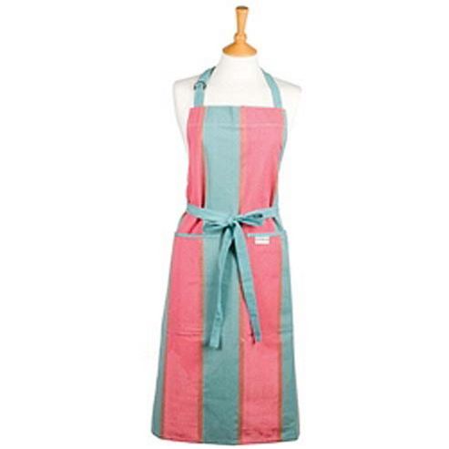 Image of Sterck Zaika Pink & Green Stripe Full Apron, Longer Length