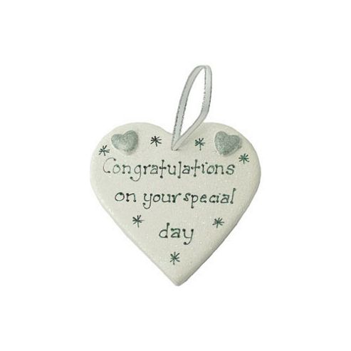 Image of Congratulations Silver Sparkle Heart