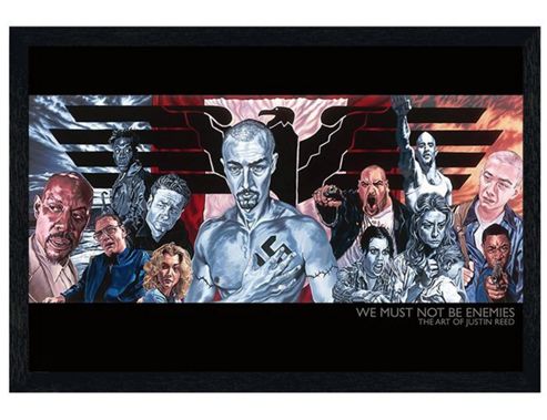Image of The Art Of Justin Reed Black Wooden Framed We Must Not Be Enemies Poster
