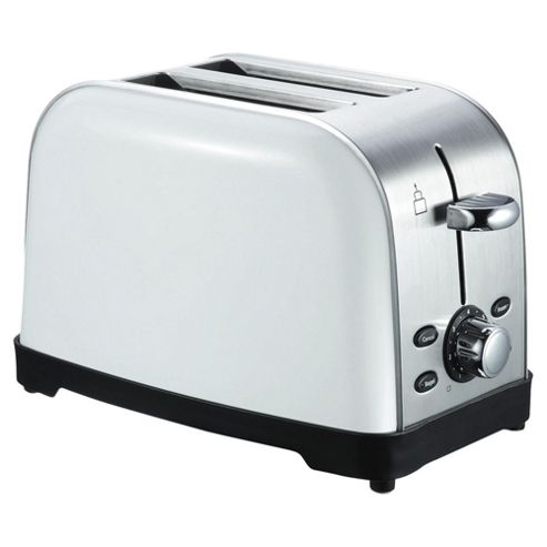 Image of Tesco 2 Slice Ss Toaster - White