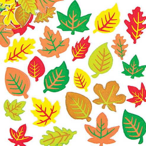 Image of Leaf Foam Craft Stickers (pack Of 180)