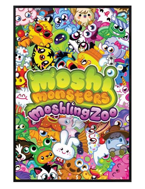 Image of Moshi Monsters Gloss Black Framed Moshlings Zoo Poster