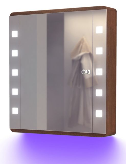 Image of Audio Oak Cabinet With Underlighting, Bluetooth, Demist, Sensor & Shaver K4duaud